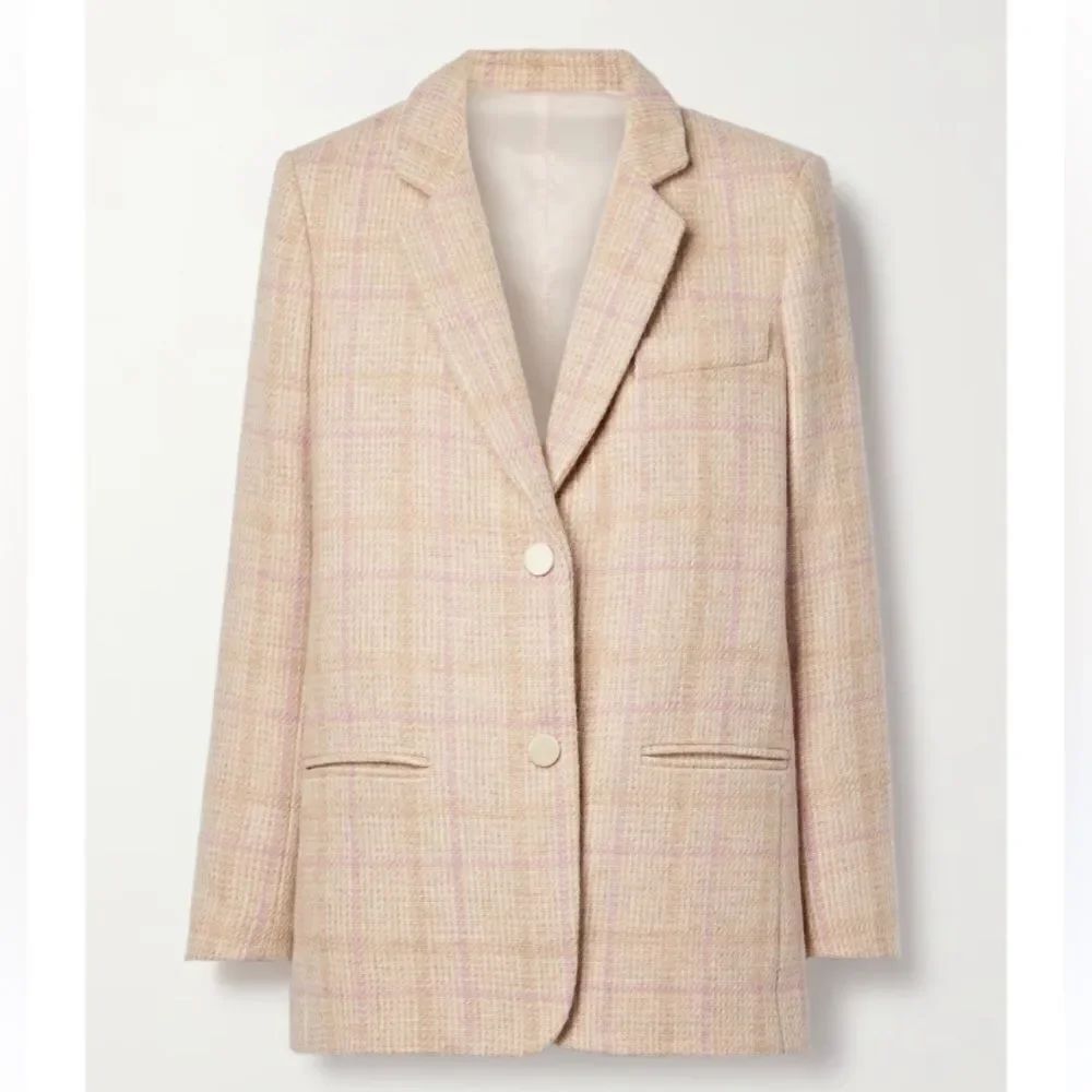 LOVESHACKFANCY
Denzel checked houndstooth wool blazer